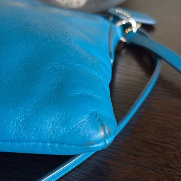Coach Crossbody Bag – Teal Leather - Picture 9 of 15